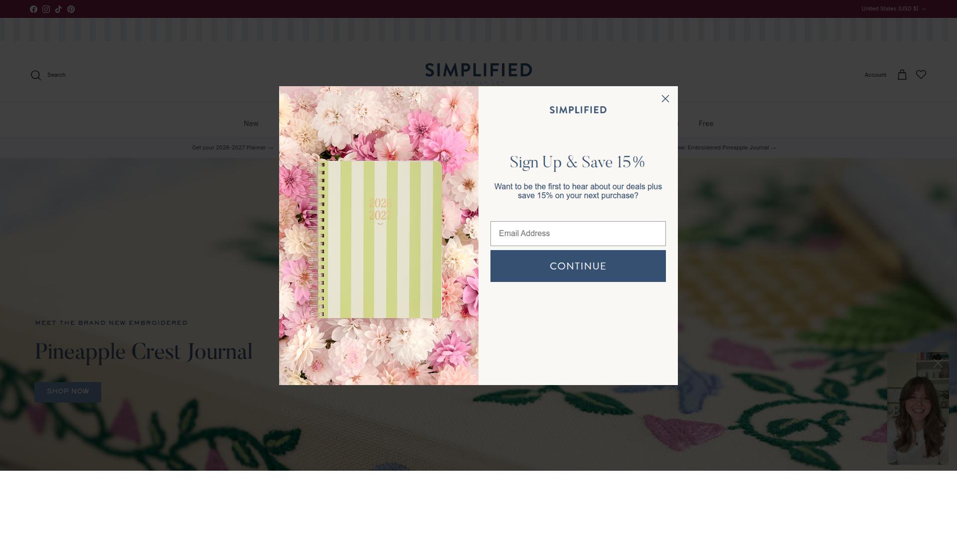 Simplified website