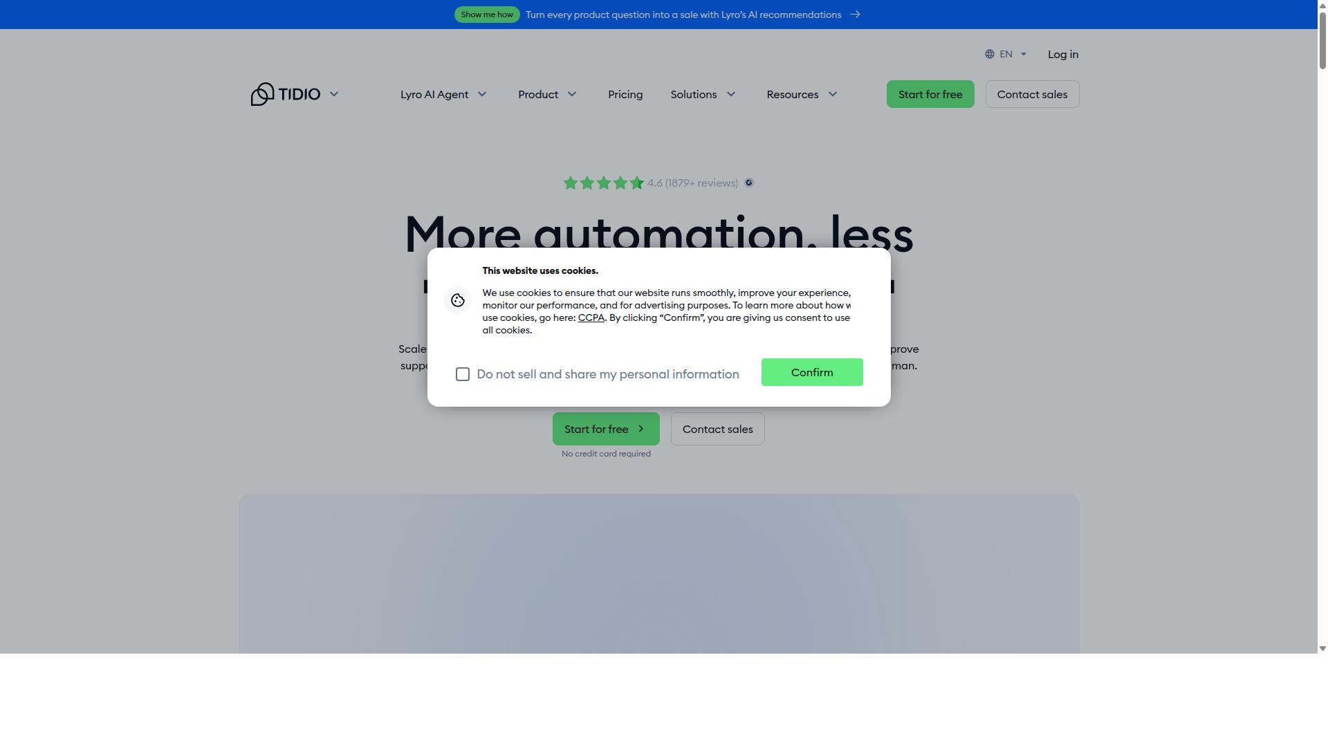 Tidio website